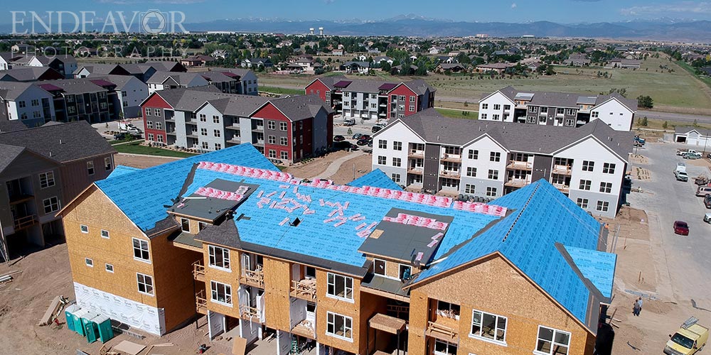 aerial drone photography new construction