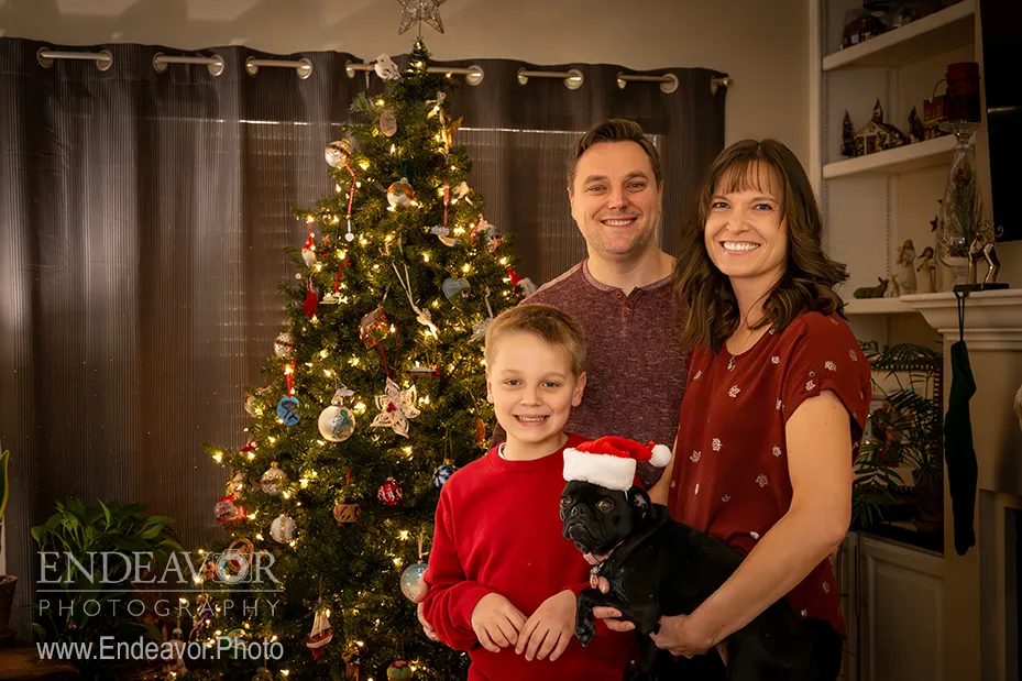 a family Christmas photo shoot in Fort Collins